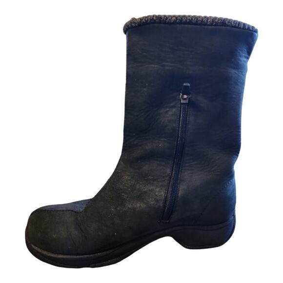 Dansko black leather suede casual boots sz 38, us 7.5 winter boots rubber sole - Picture 6 of 15